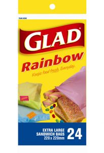 rainbow Glad bags for lunch
