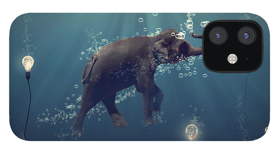 Swimming elephant iPhone case