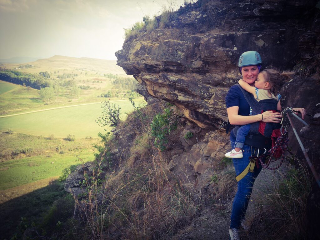 climbing, family, drakensburg