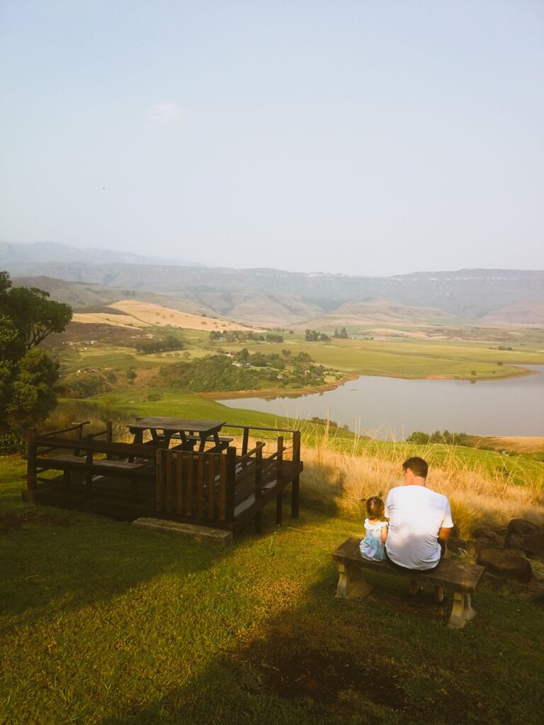 Drakensburg, dad and child