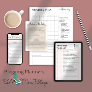 Blogging planners - set up your blog to do list, content planner, monthly planner, password tracker