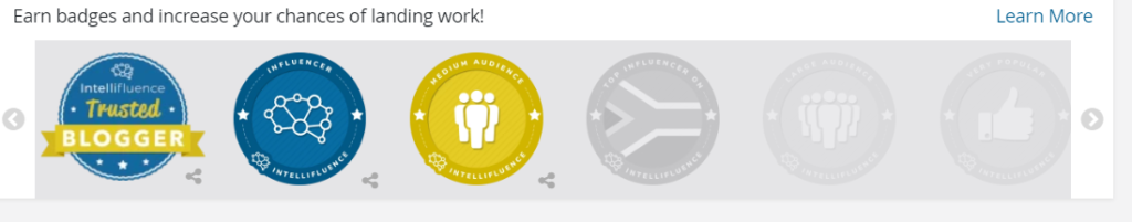 Intellifluence - earn badges for work