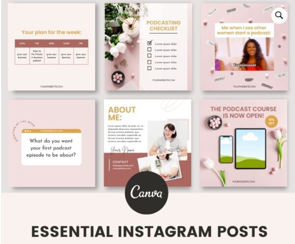 Instagram templates - quotes, mockups, lists, lead generation and more!