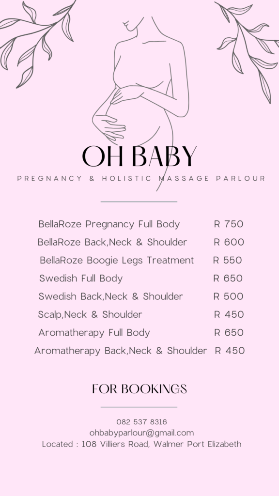 oh baby pregnancy massage parlour price list Port Elizabeth Gqeherba