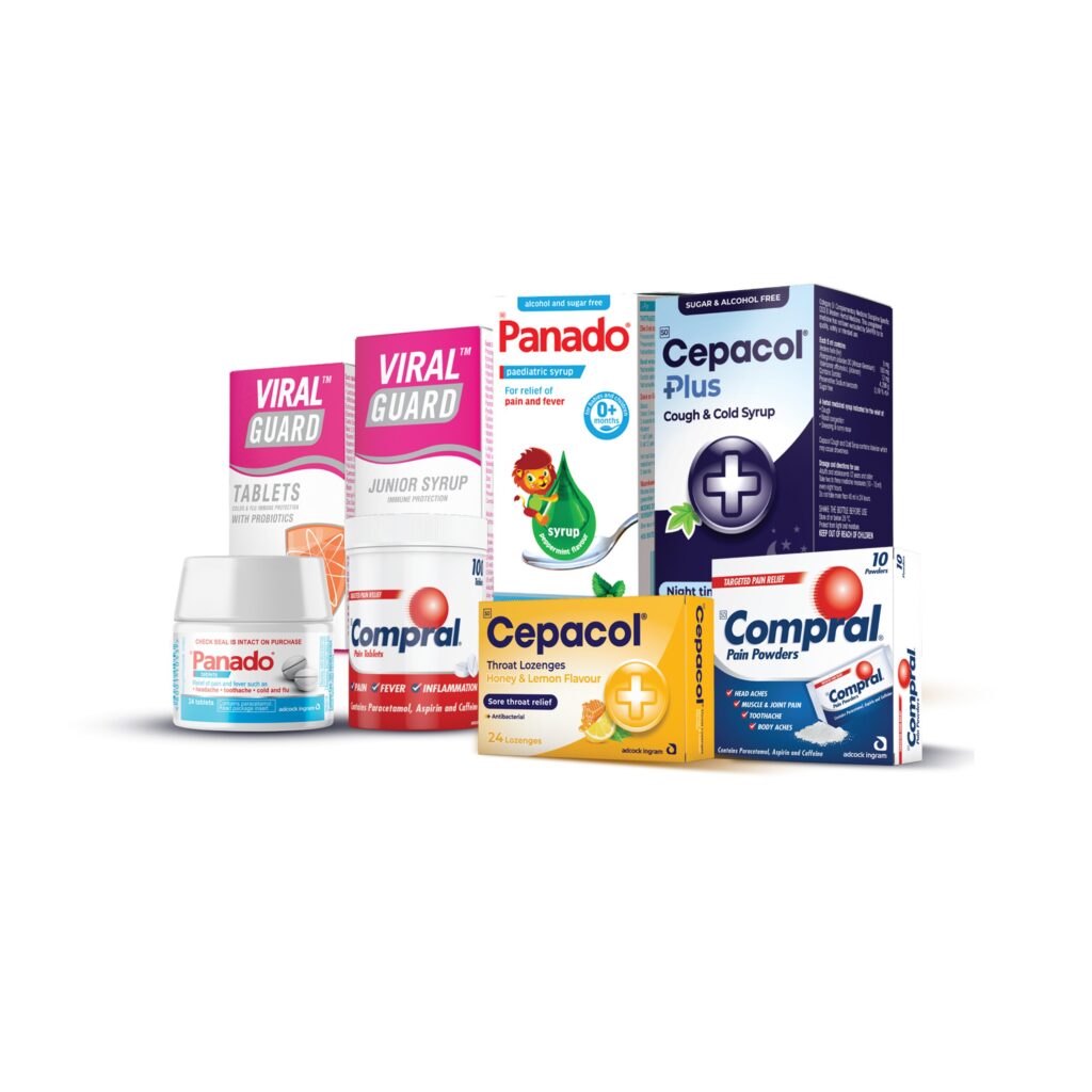 Winter medication: Viral Guard, Panado, Cepacol, Compral