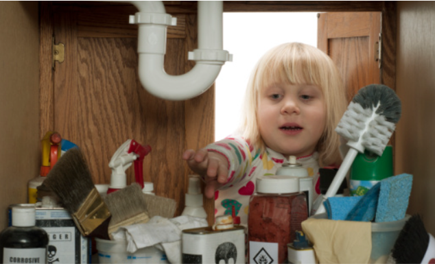 child proof your home, sink and bathroom