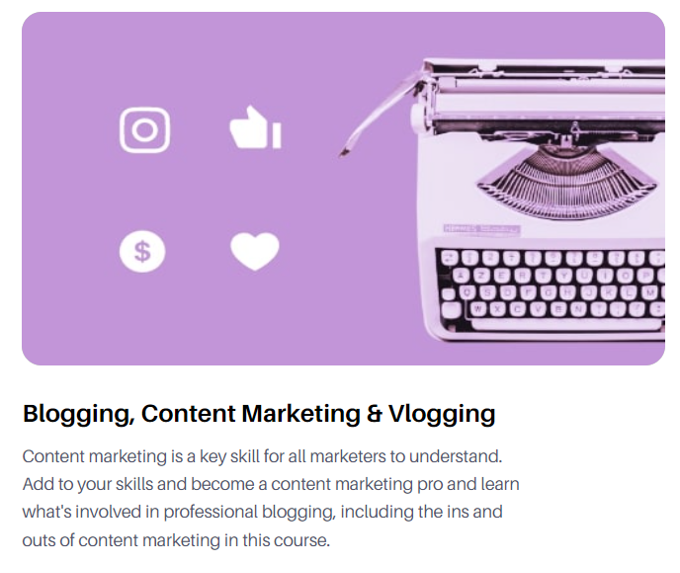 blogging course