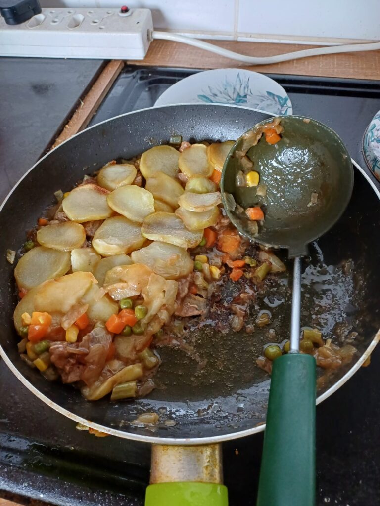 lamb hot pot half eaten