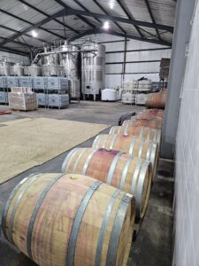 winery wooden barrels, making wine