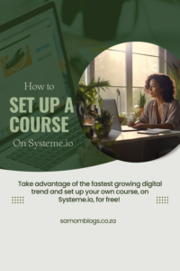 How to set up a course on Systeme.io - pinterest image