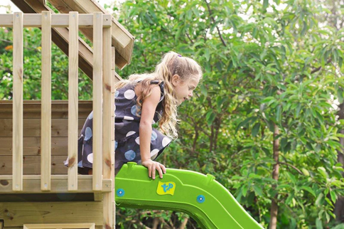 girl on a slide