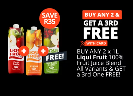 Checkers: get a third liqui fruit for free