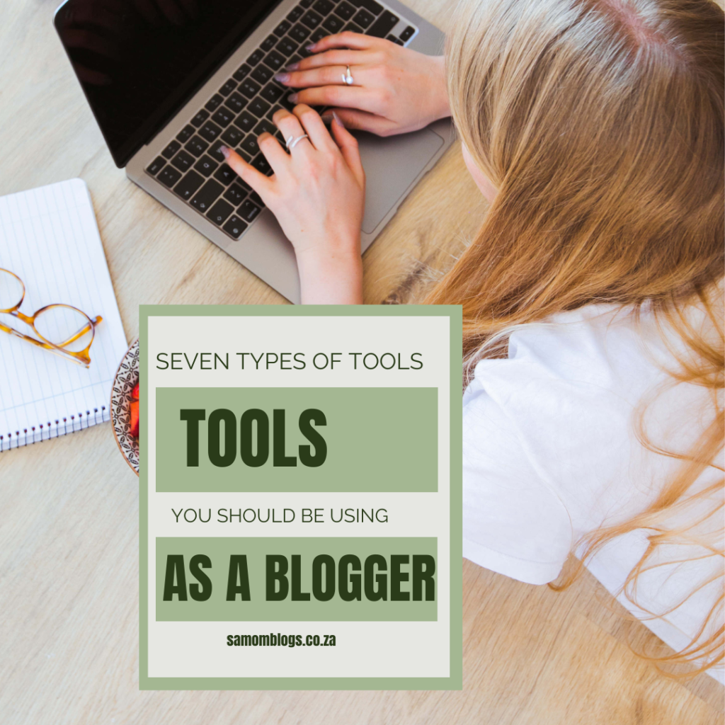 seven types of tools you should be suing as a blogger. Woman typing on a laptop. 