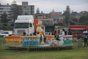 Kiddie rides: spinning cups. Playland King's Beach, Port Elizabeth Gqeberha