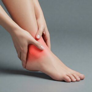 foot pain - holding ankle