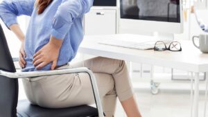 back pain while sitting at a desk