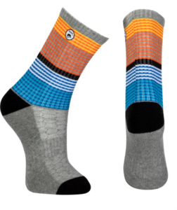 Bold athletic crew sock