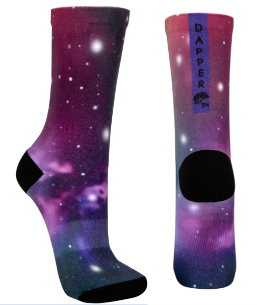 purple galaxy socks