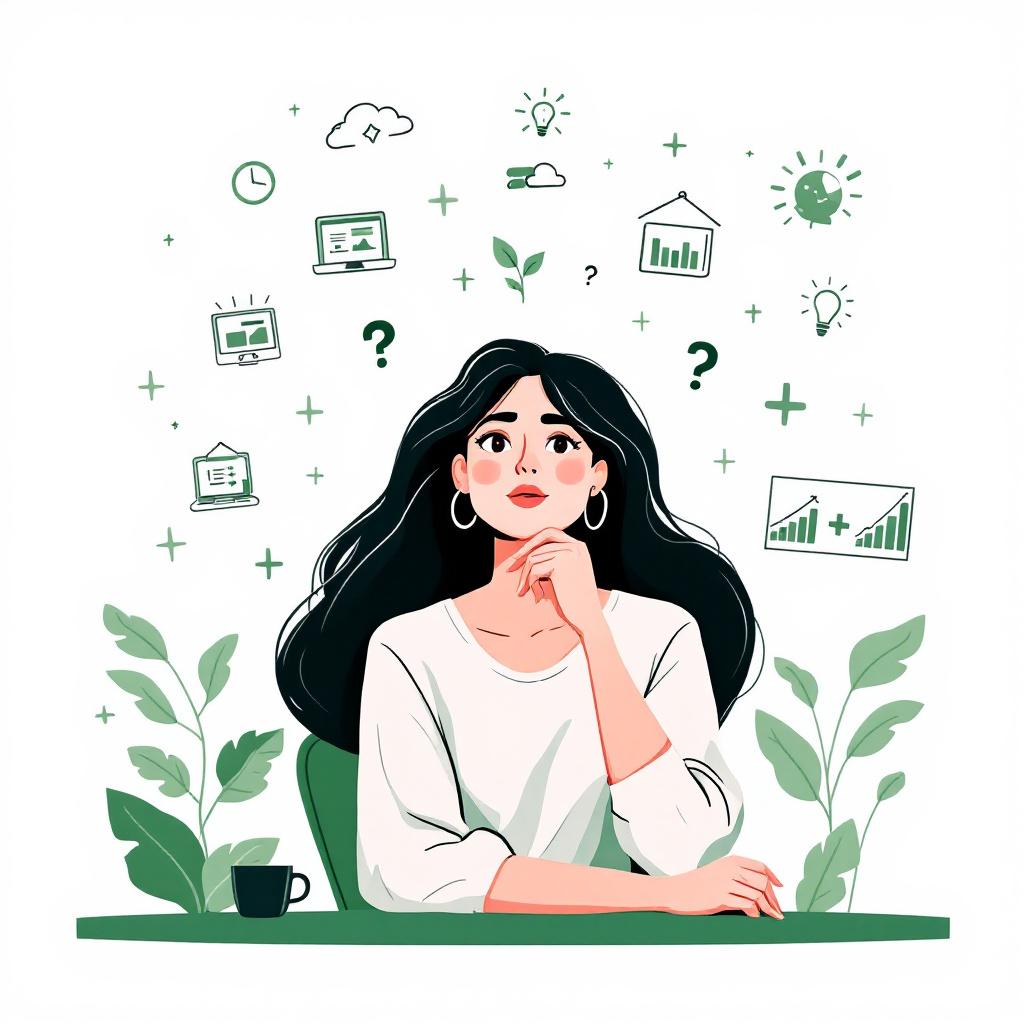 A woman trying to decide which business is the right one for her