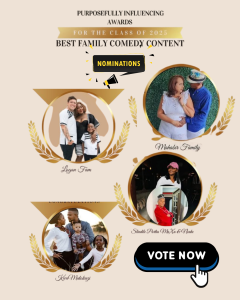 Best Family Comedy Content, Purposefully Influencing Awards. The Logan Fam, KwaMatokazi, Mahabir Family,  Slindile Portia MaXaba Mbhele