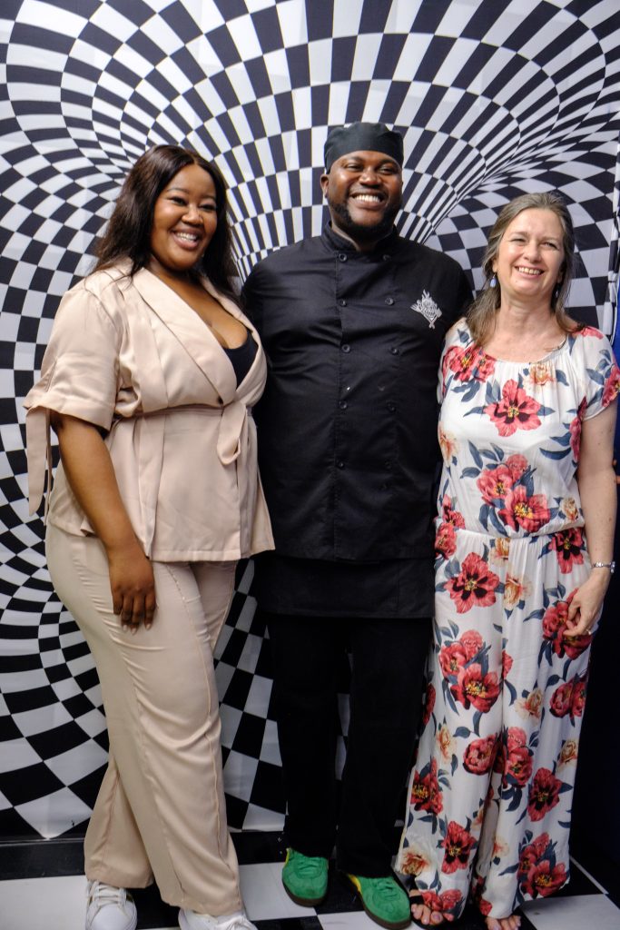 Sphamandla Manqunyana from @Sphascookout with Lwando and Heather