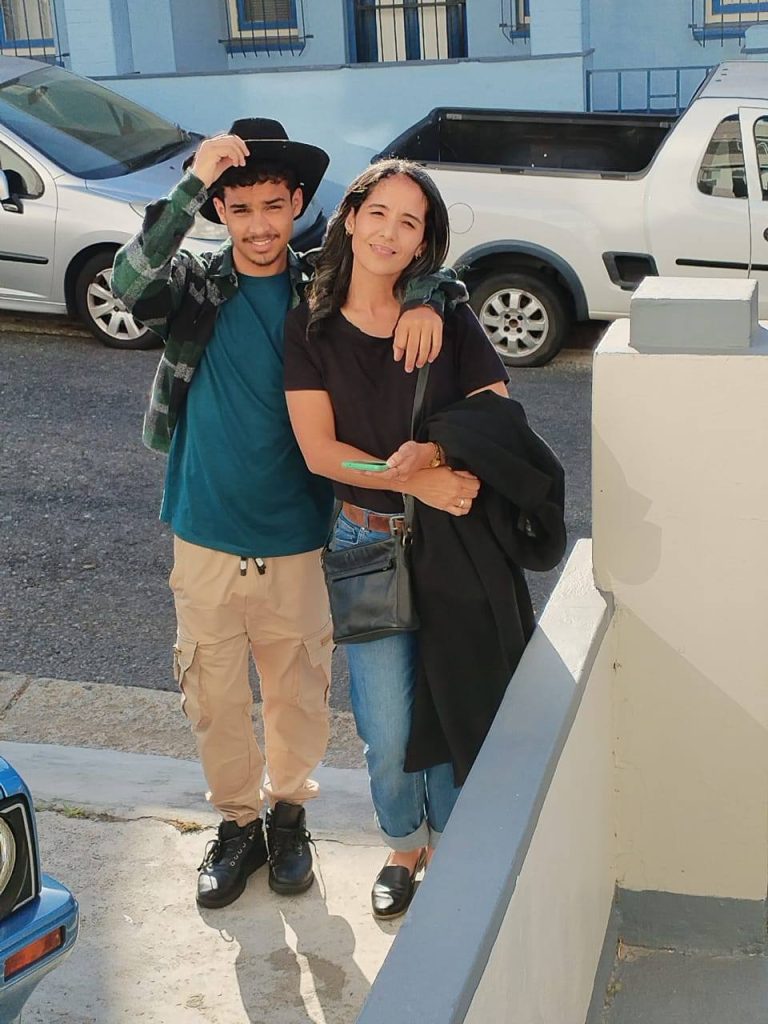 Nicole with her son