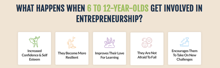 increase confidence, resilience, love for learning, not afraid to fail, take on new challenges.