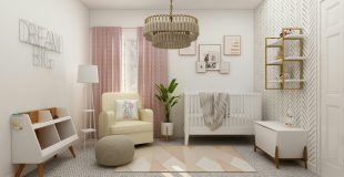 Nursery in shades of pink and beige