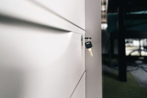 Drawer lock with a key. Keeping things safe from kids. Baby proofing.