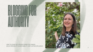Blogging for authority: how to build credibility, searchability and lasting influence.